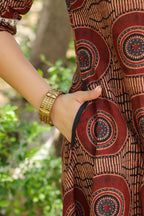Women Geometric Printed Cotton Ethnic Dresses