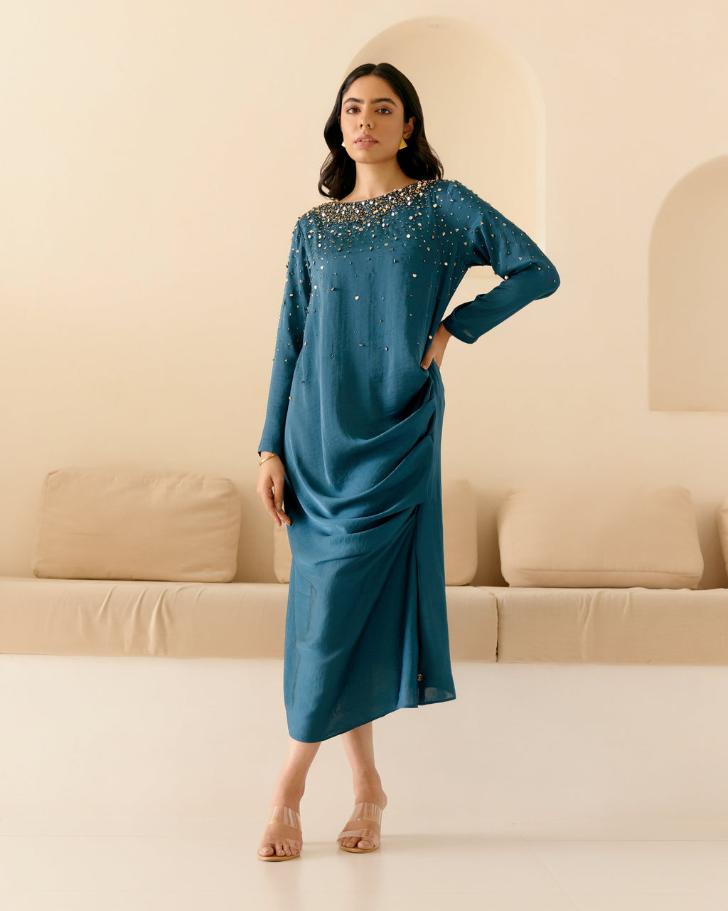 PERSIAN BLUE TIRA DRESS