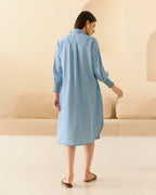 DENIM BLUE WHITNEY DRESS