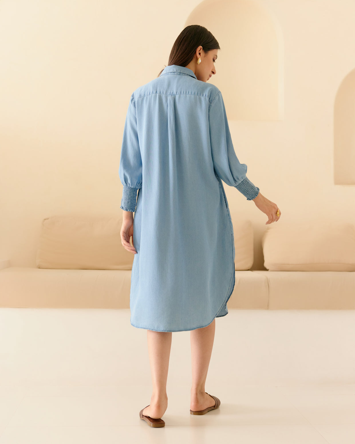 DENIM BLUE WHITNEY DRESS