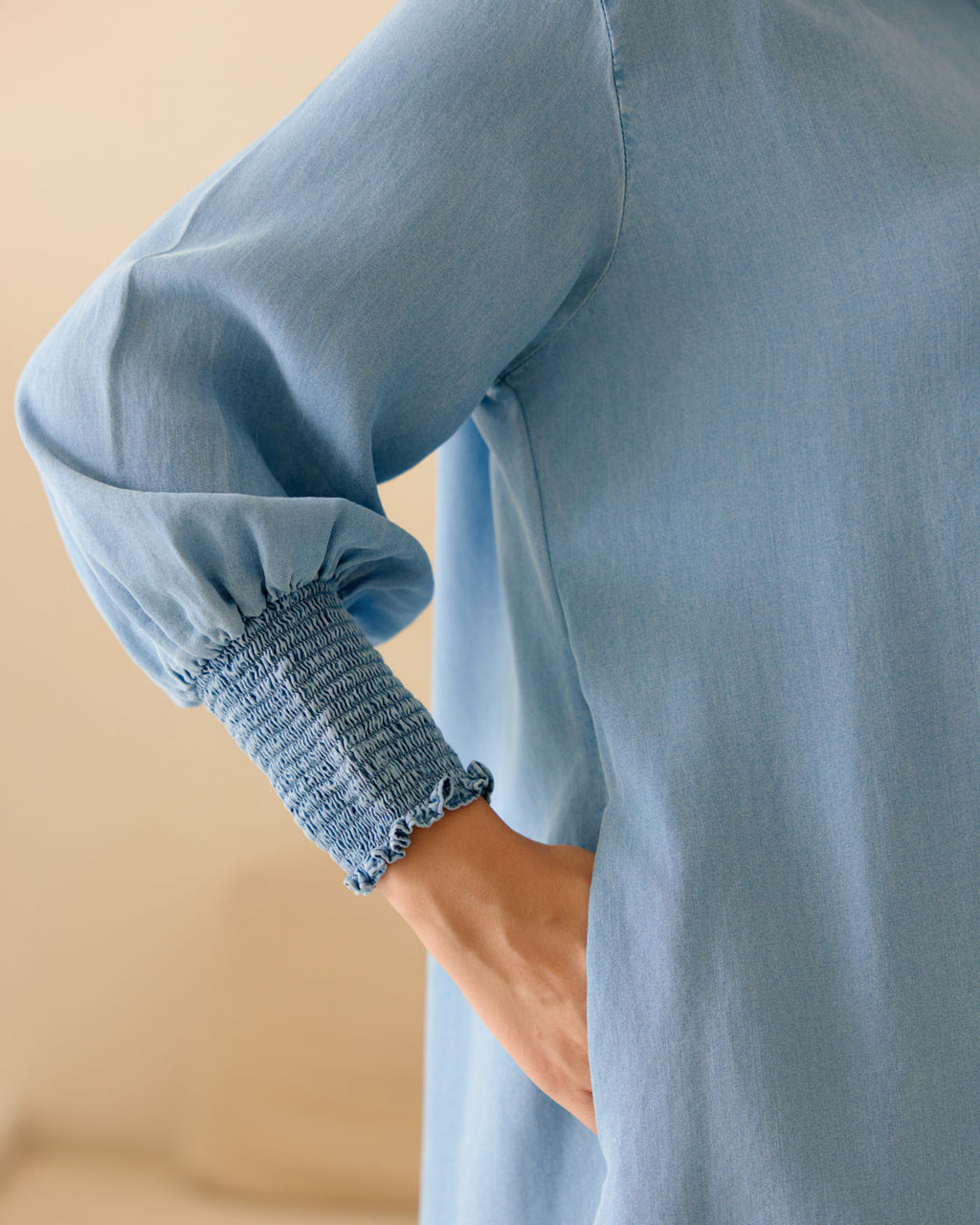 DENIM BLUE WHITNEY DRESS