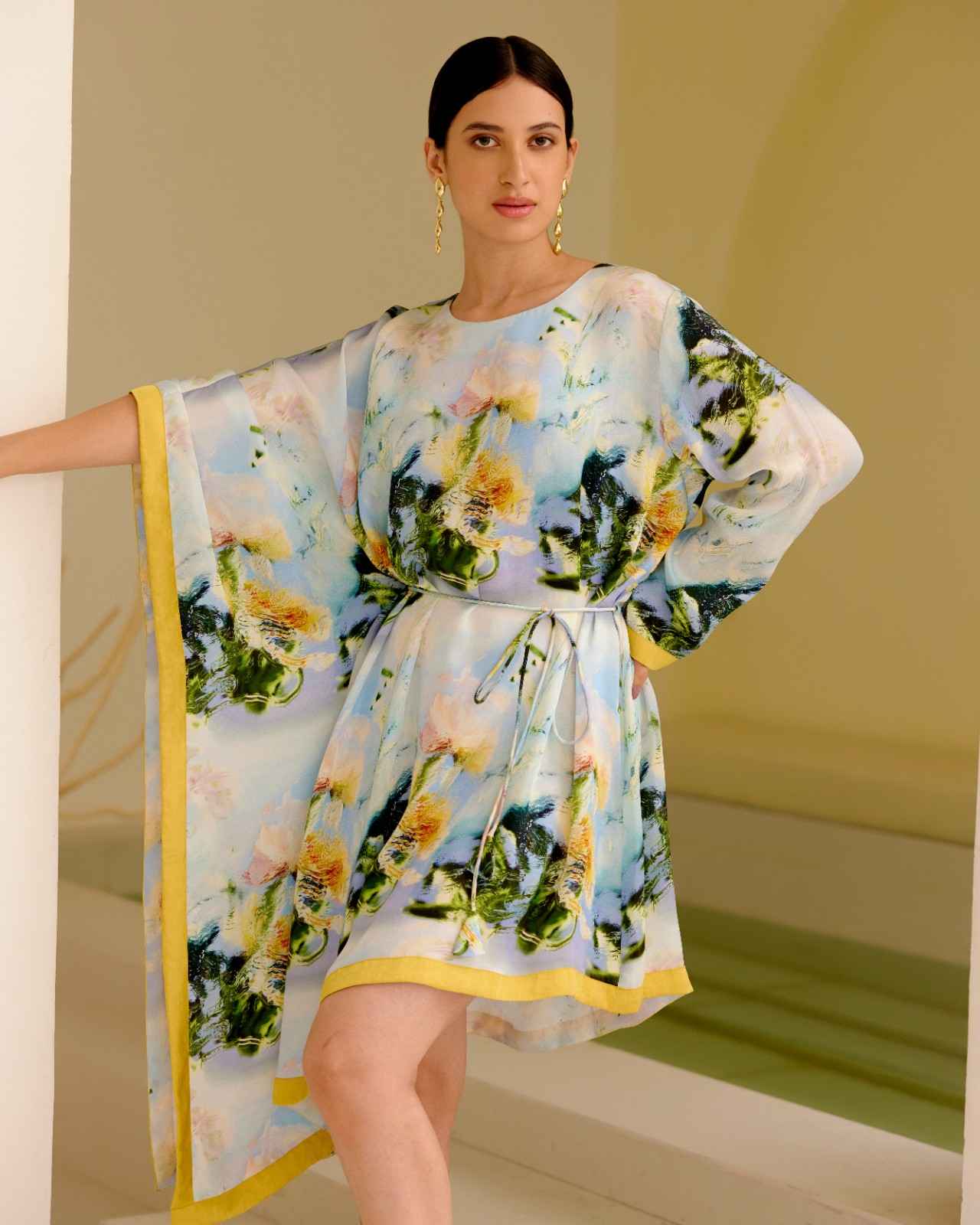 MUSTARD STRIKE DRESS