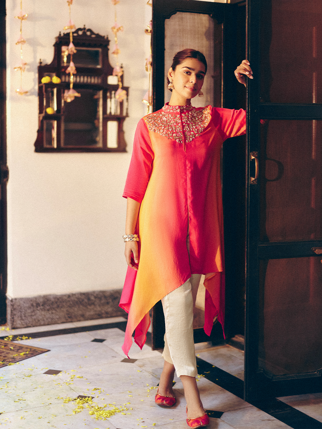 RANI ORANGE OMBRE NAVYA TUNIC