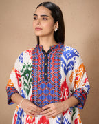 WHITE IKATAN GALE SHIRT