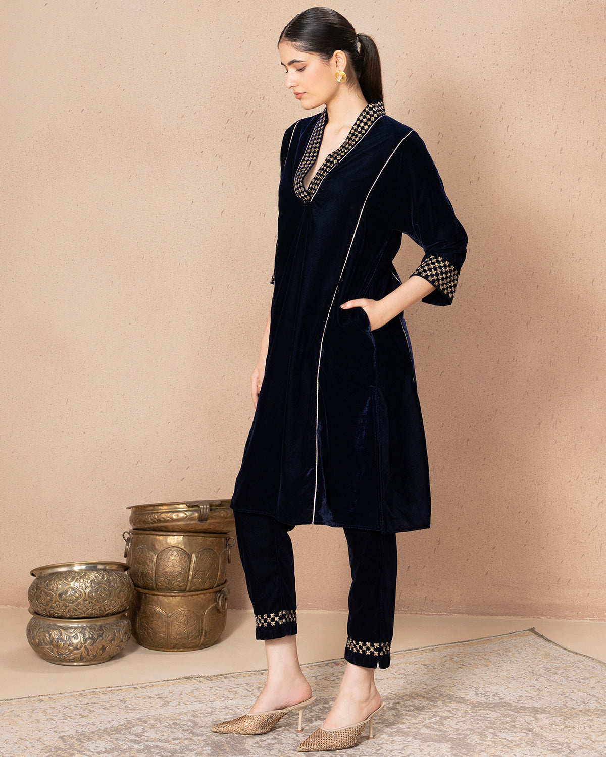 NAVY KALI TUNIC