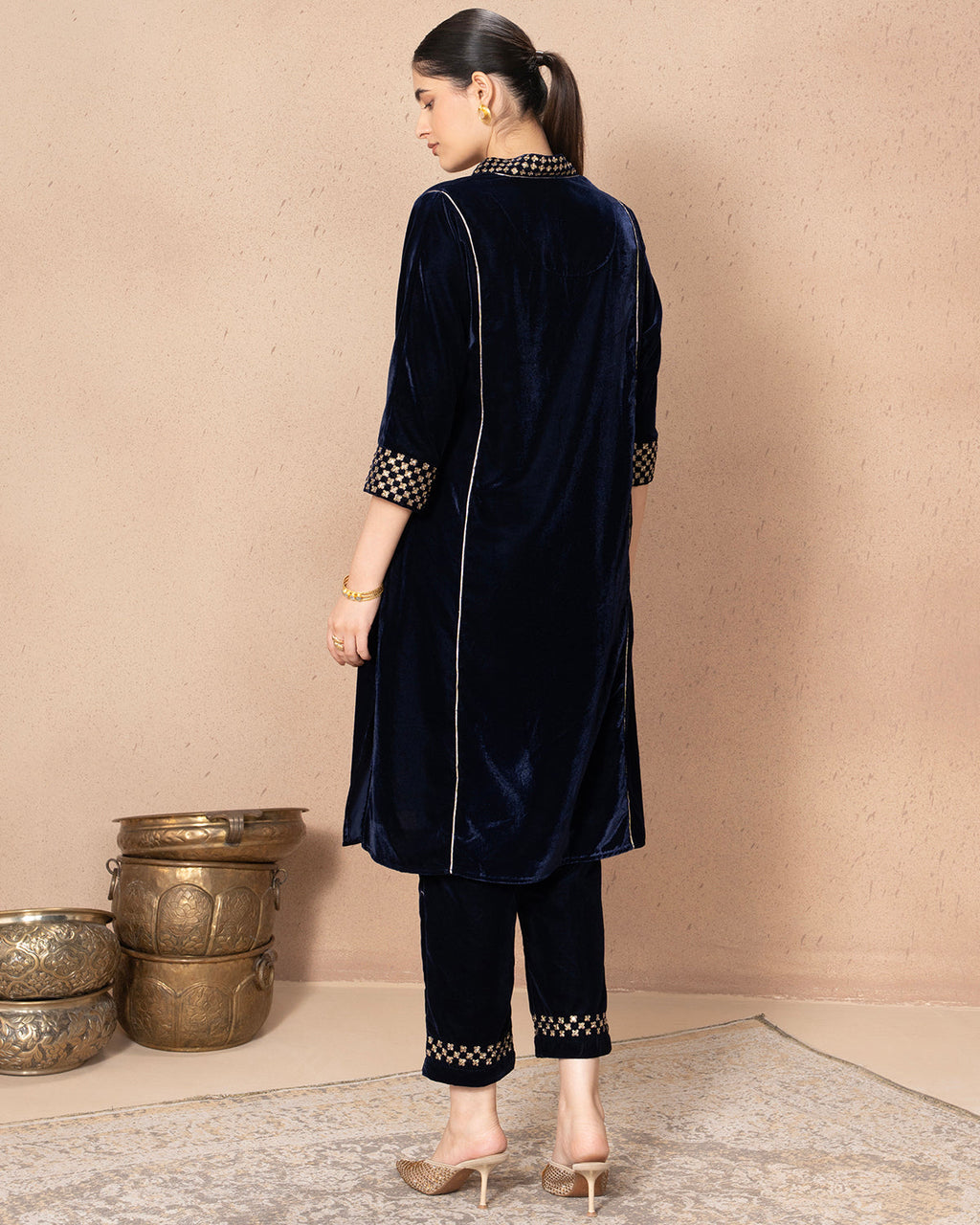 VELVET NAVY KALI TROUSER