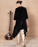 BLACK VELVET NAVYA BEADED TUNIC