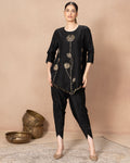 BLACK PETAL PANTS