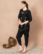 BLACK PETAL PANTS