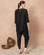 BLACK PETAL PANTS