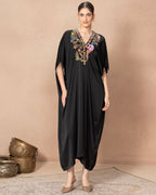 BLACK VELURA DRESS
