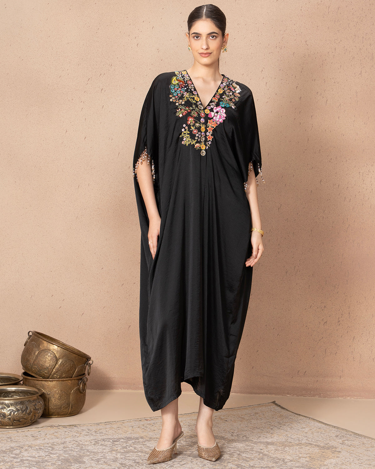 BLACK VELURA DRESS