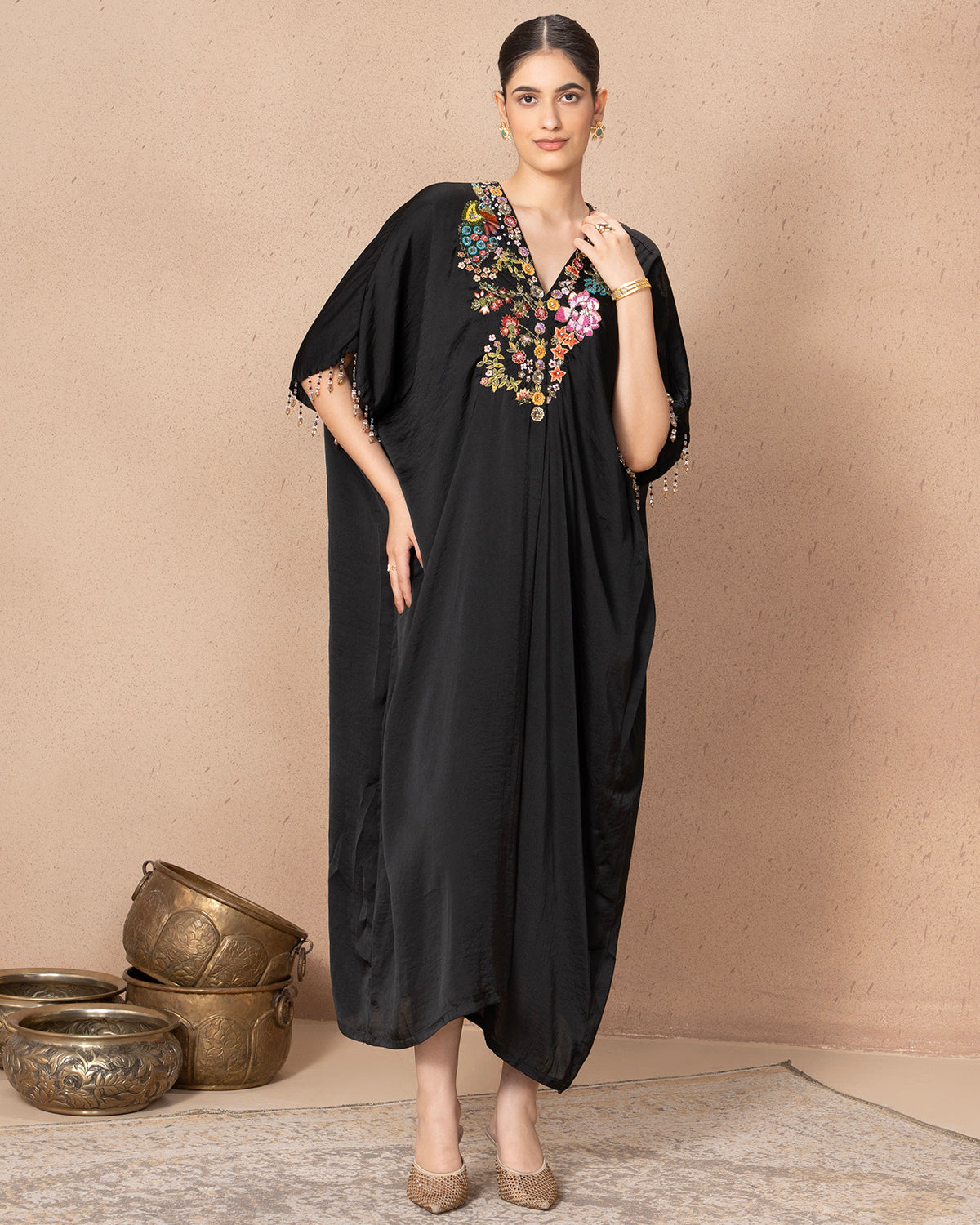 BLACK VELURA DRESS