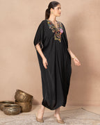 BLACK VELURA DRESS