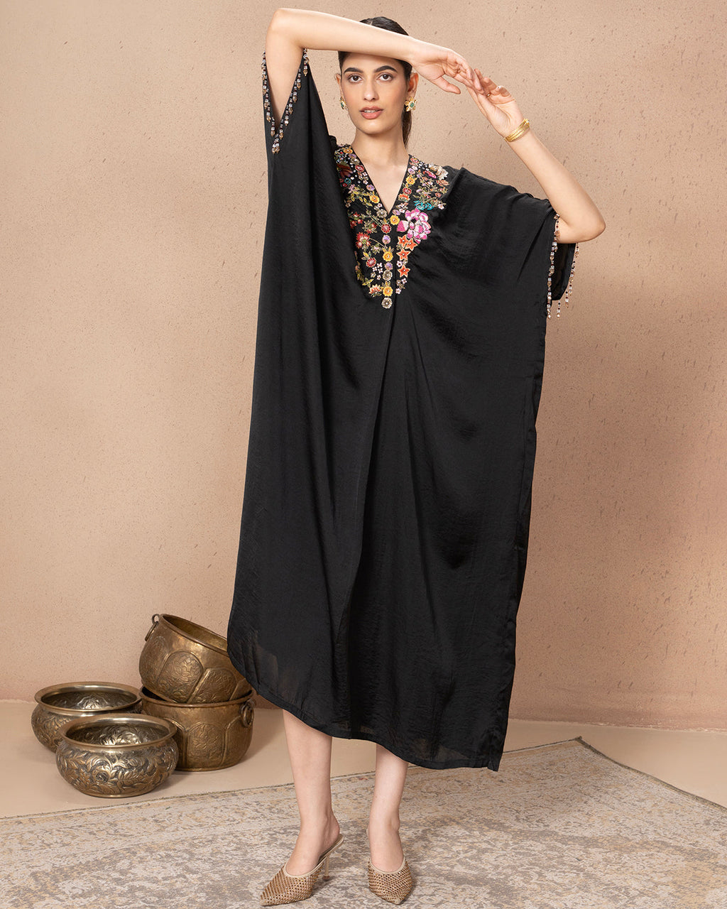 BLACK VELURA DRESS