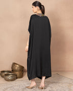 BLACK VELURA DRESS
