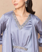 STEEL BLUE ELATE DRESS