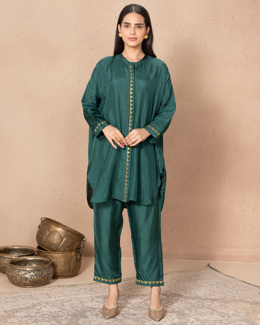 EMERALD GREEN JIA TUNIC
