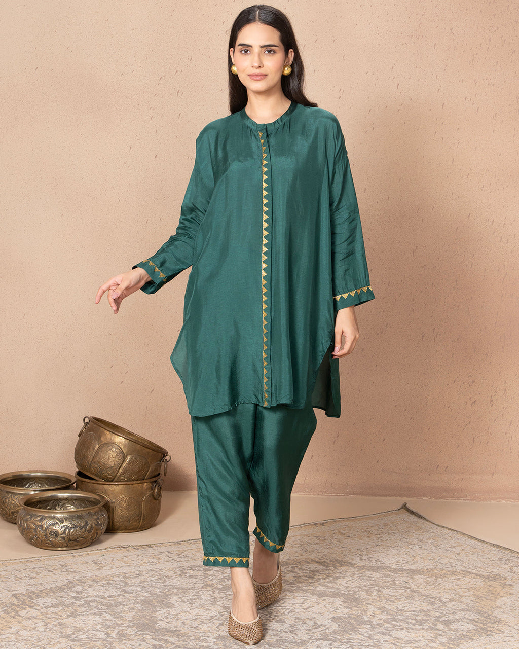 EMERALD GREEN JIA TUNIC