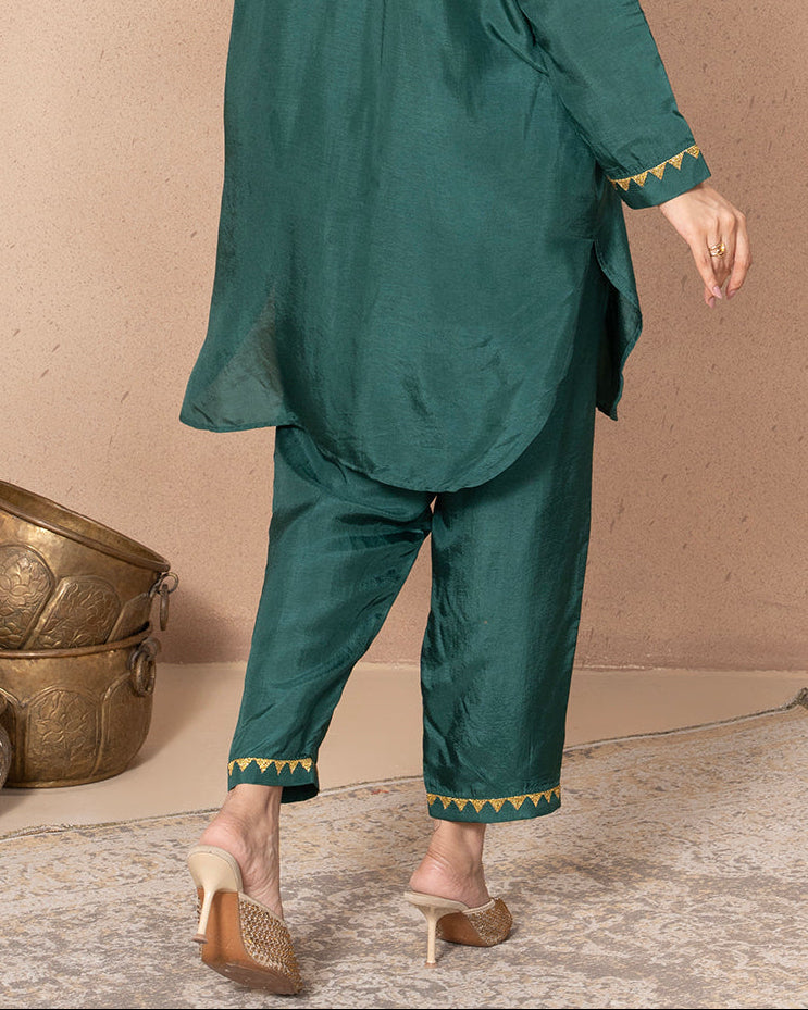 EMERALD GREEN JIA TROU PANTS