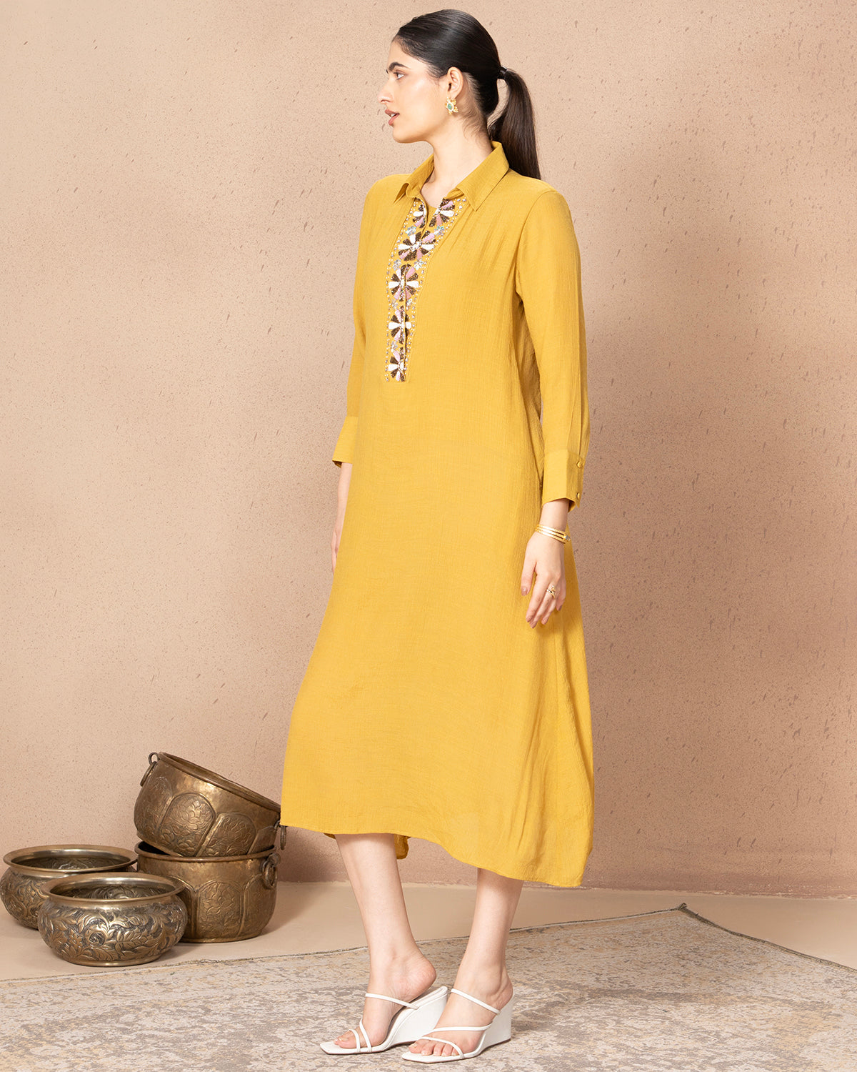 MUSTARD BLISS DRESS