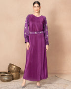 PLUM BANDISH DRESS