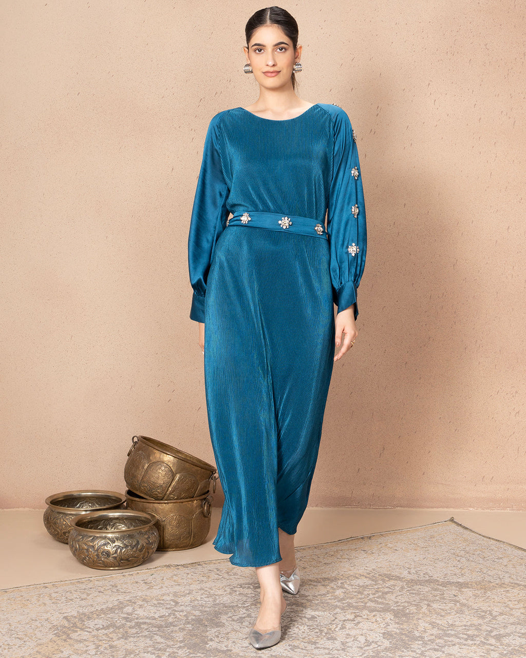 PERSIAN BLUE BANDISH DRESS