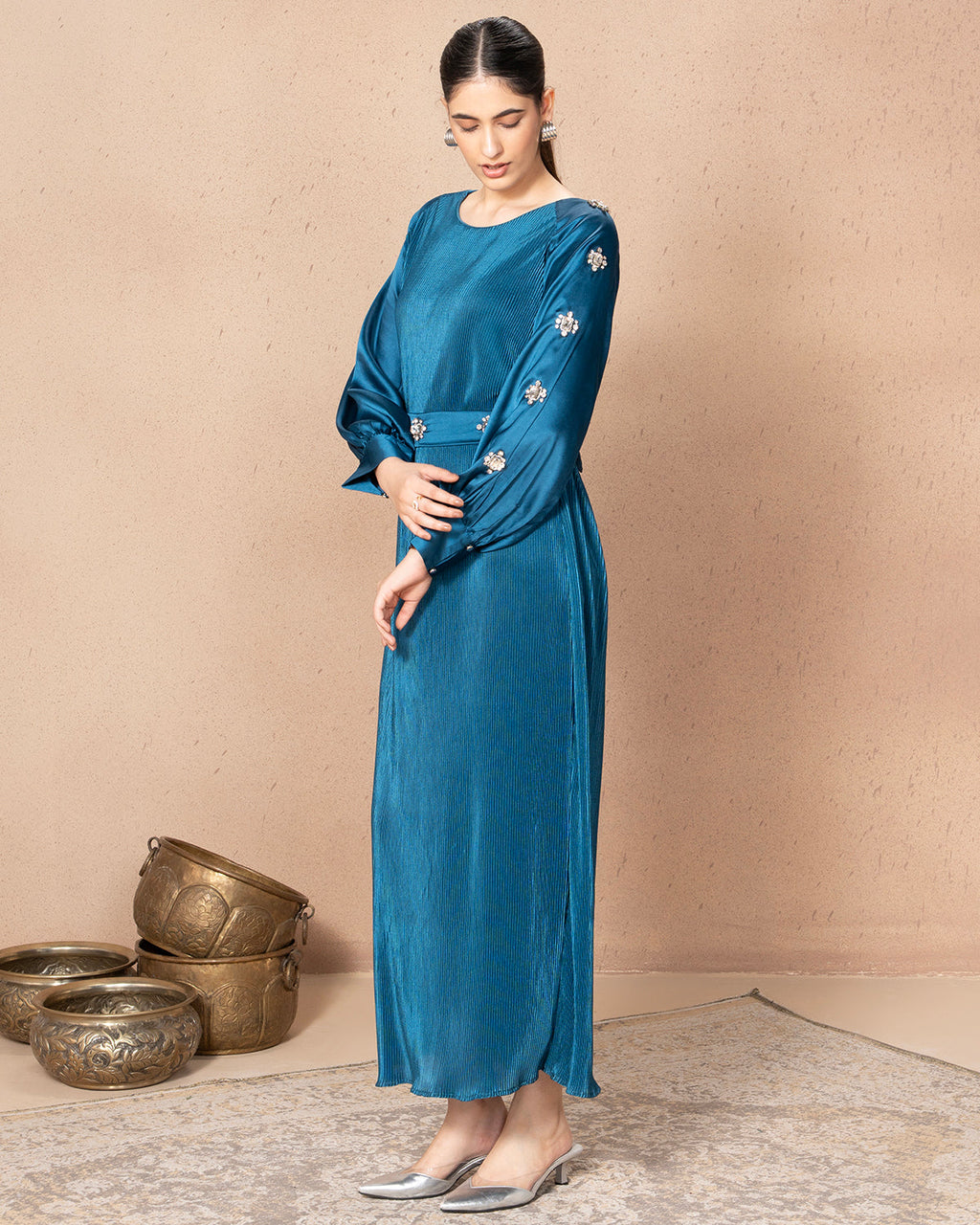 PERSIAN BLUE BANDISH DRESS