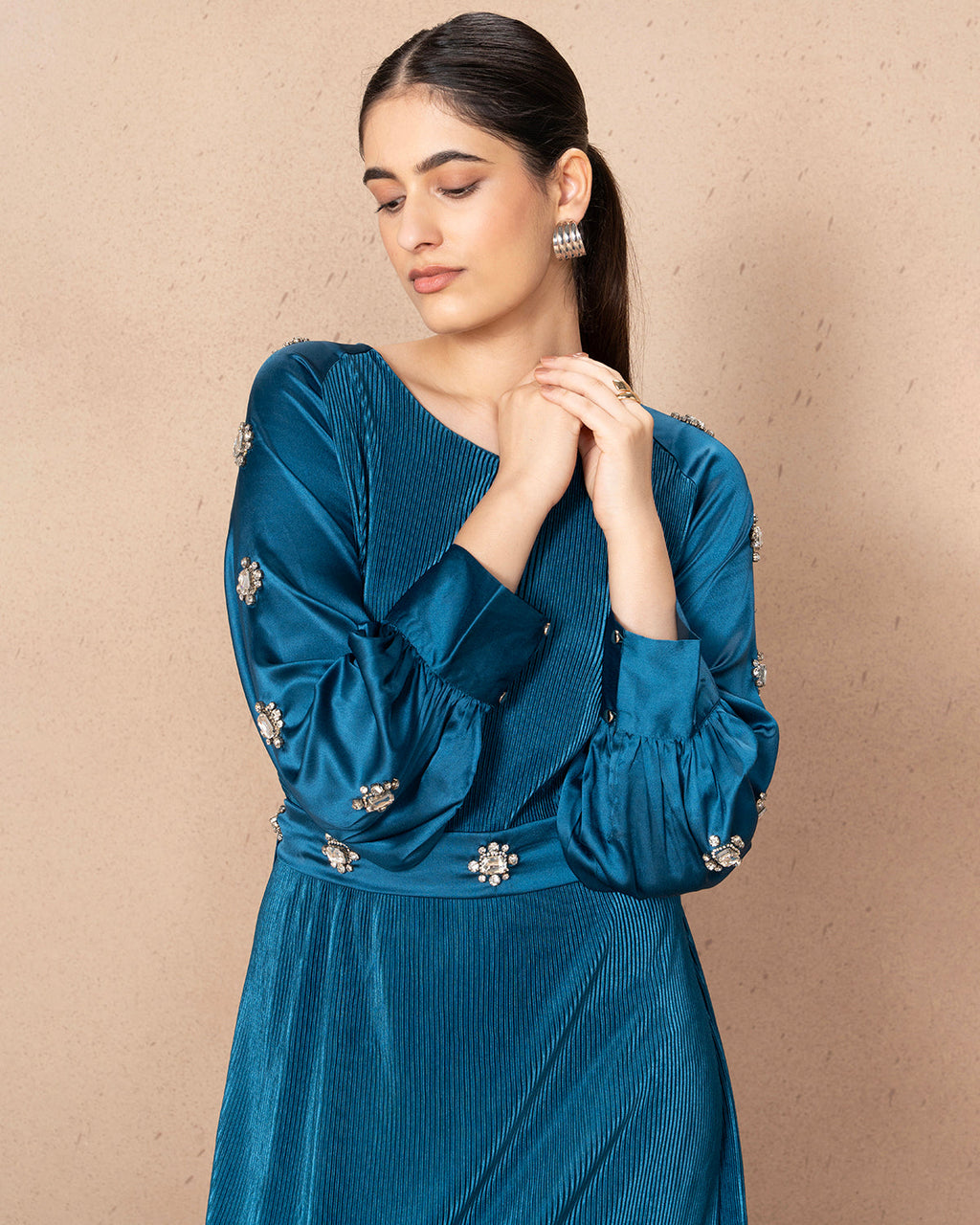 PERSIAN BLUE BANDISH DRESS