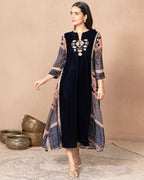 NAVY VELVIQUE TUNIC
