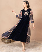 NAVY VELVIQUE TUNIC