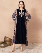 NAVY VELVIQUE TUNIC