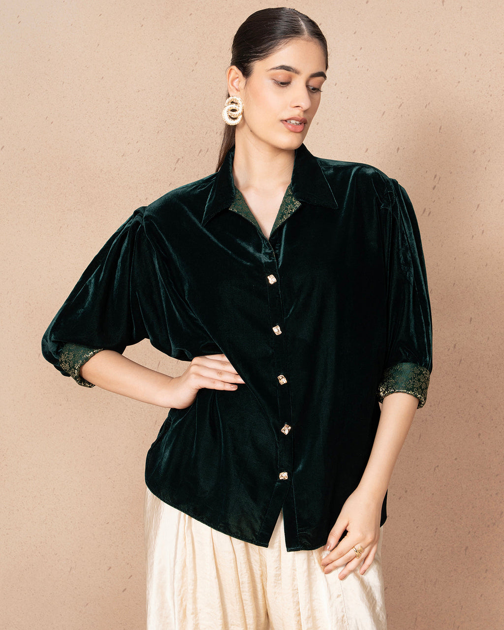 EMERALD GREEN TAGO SHIRT