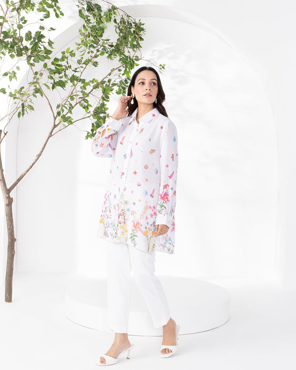 WHITE YASMIN LANCER SHIRT