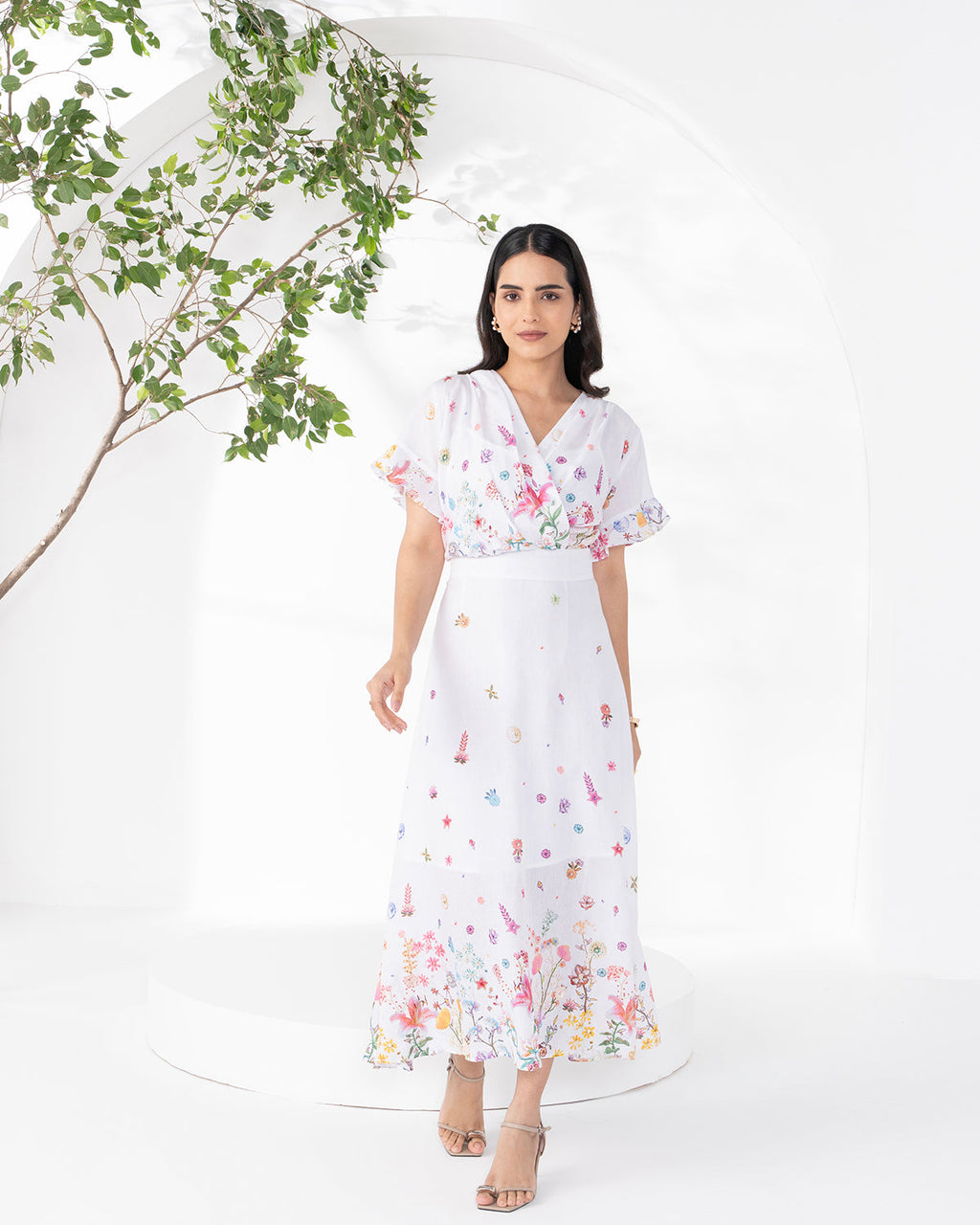 WHITE YASMIN OSCAR DRESS