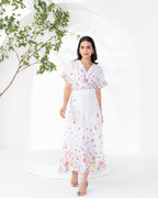 WHITE YASMIN OSCAR DRESS