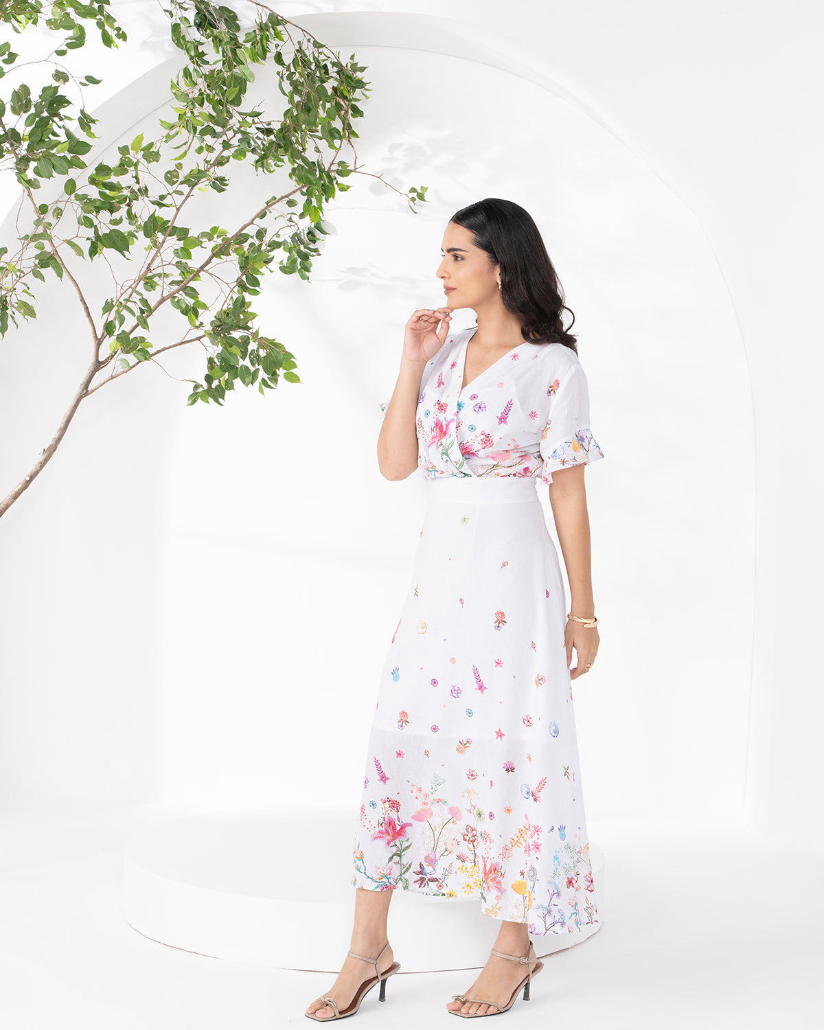 WHITE YASMIN OSCAR DRESS