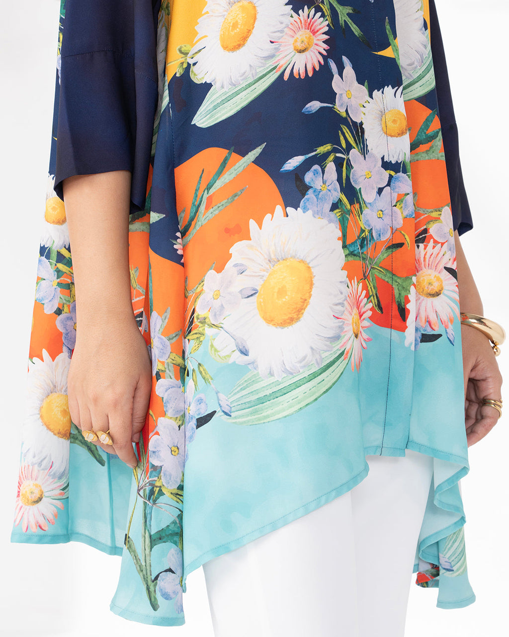 YELLOW SIDE PANEL FIORE SHIRT