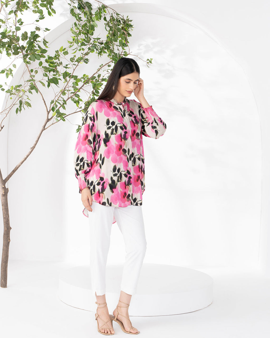 PINK SWANK RESIN SHIRT