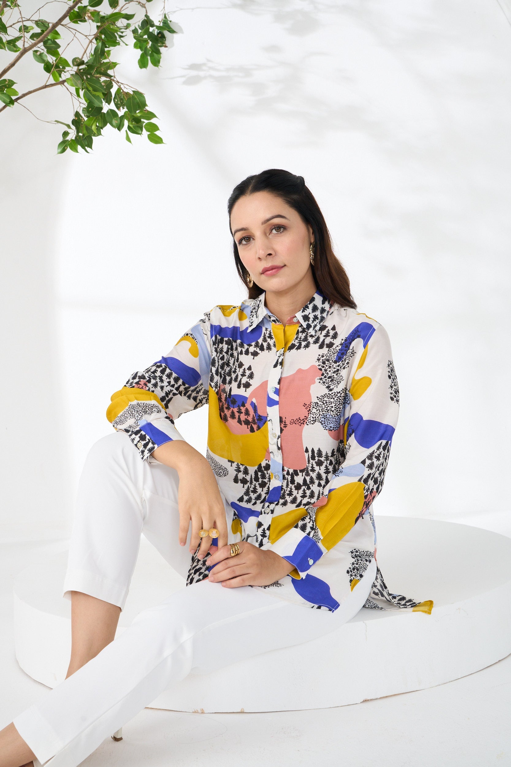 YELLOW AVANT COLLARED BUTTON DOWN SHIRT