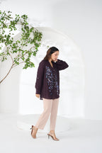 EGGPLANT MIRZA SAMAYA SHIRT