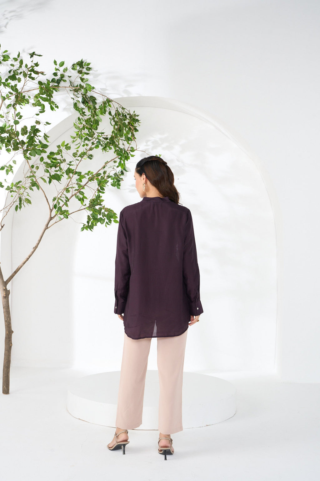 EGGPLANT MIRZA SAMAYA SHIRT