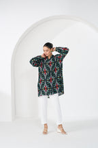 BLACK RAZA CONCEALED BUTTON SHIRT