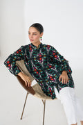 BLACK RAZA CONCEALED BUTTON SHIRT