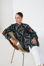 BLACK RAZA CONCEALED BUTTON SHIRT