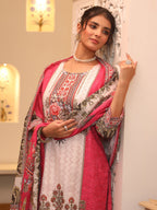 Women Ethnic Motifs Printed Regular Pure Cotton Kurta with Trousers & With Dupatta