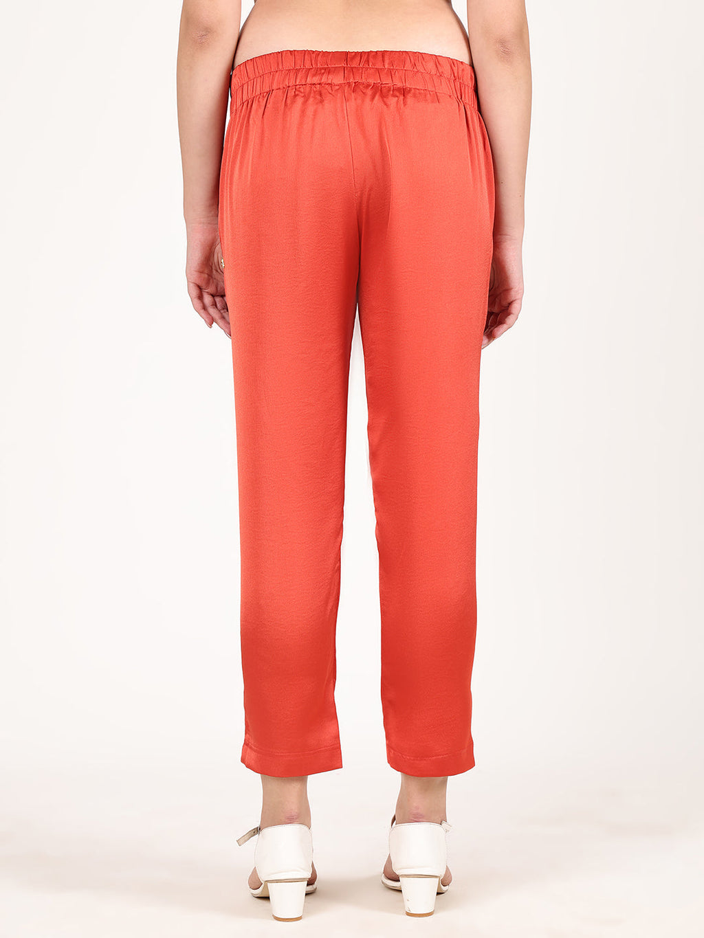 RUST ORANGE NARROW LEG PANT