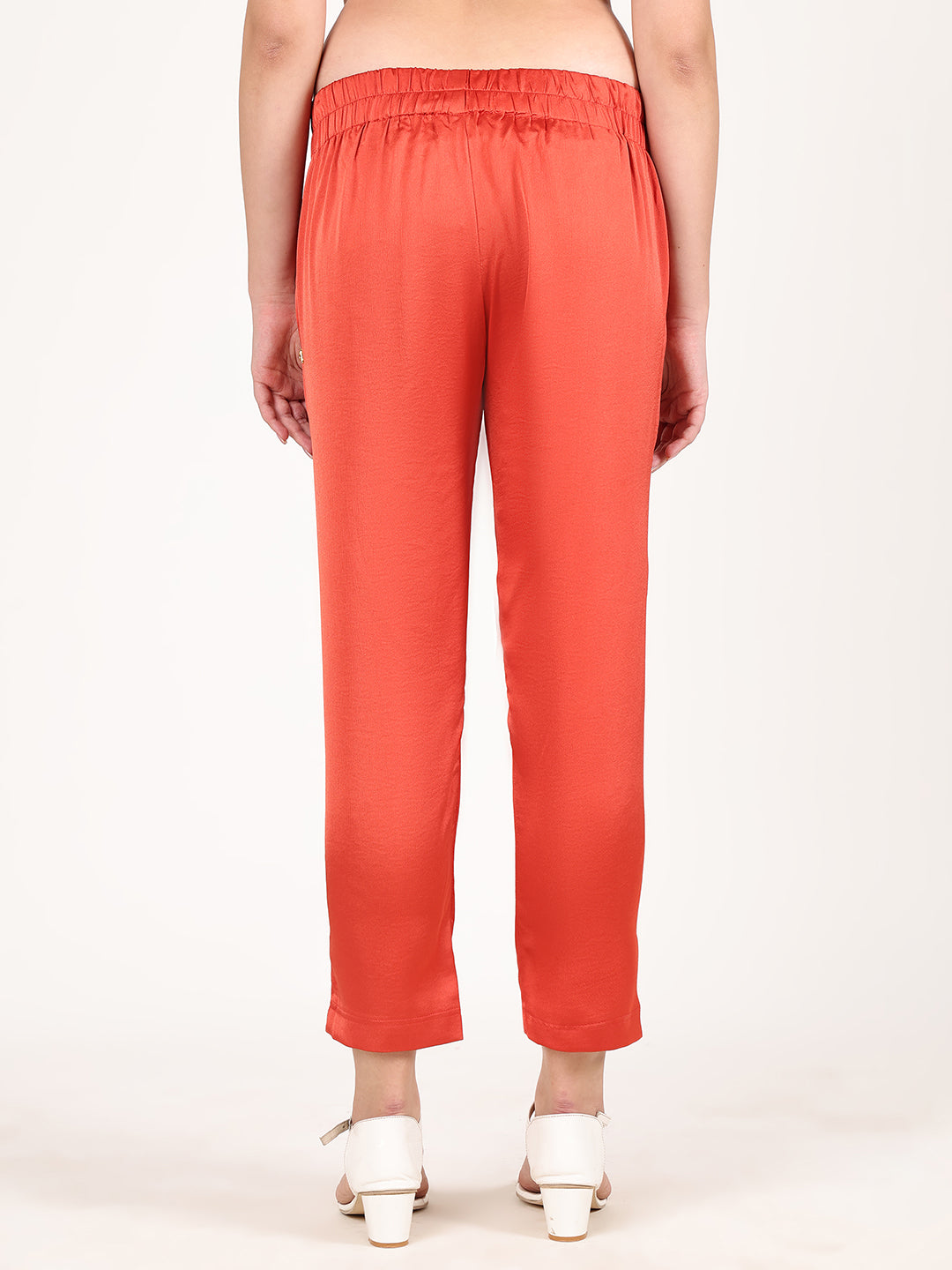 RUST ORANGE NARROW LEG PANT