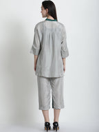 EMERALD GREEN / GREY RESORT CO-ORD SET