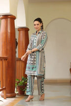 Women Ethnic Motifs Printed Collar Shirt Cotton Kurta & Trouser set